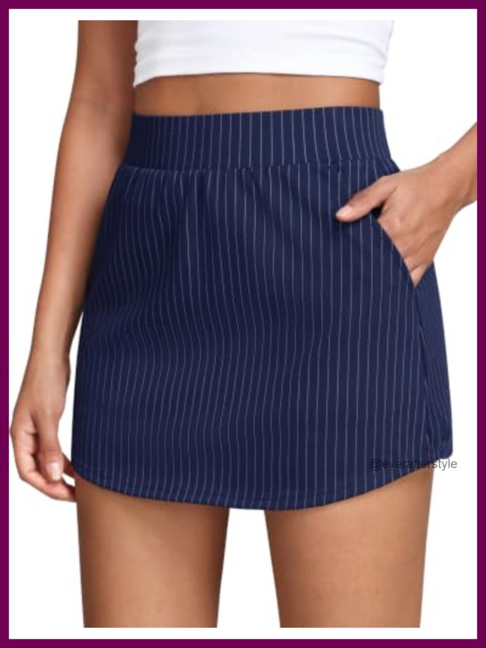 A-Line Mini Skort with 3 Pockets Stretchy Wrinkle-Resistant Golf Casual